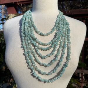 Vintage Multi-Strand Aquamarine Necklace